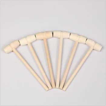 5 Tükki Mini Puidust Haamer Pallid Mänguasi Tampija Asendamine Puit Mallets Beebi 3D Küpsetamine Vahendid