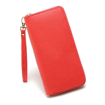 must punane Naiste Lichee Muster Rahakott Coin Rahakotid ja-taskud portomonee rahakott nahast raha kott-20